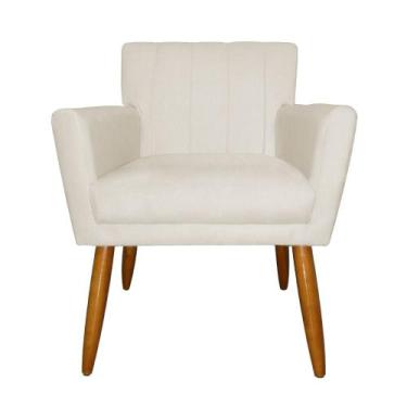 Imagem de Poltrona Elegante Cecília em Suede Recepção Escritório - Fina Mobília,