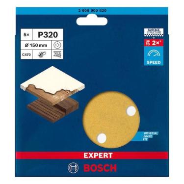 Imagem de Disco de Lixa Bosch EXPERT C470 150mm G320, 5 peças