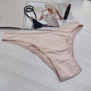 Imagem de Calcinha Tanga Clássica Feminina Clamar em Microfibra 3718, GG, Base