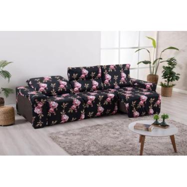 Imagem de Capa Sofá Retrátil 2 Lugares Veste Fácil Malha Estampado - felipe enxo