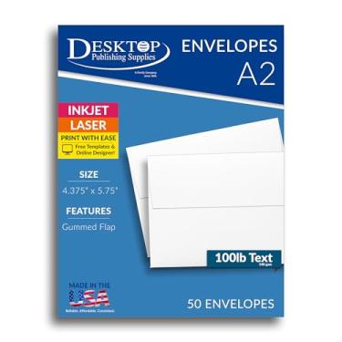 Imagem de Envelopes A2 brancos ultra grossos – Envelopes resistentes, duráveis e pesados para convites e cartões comemorativos (50 envelopes)