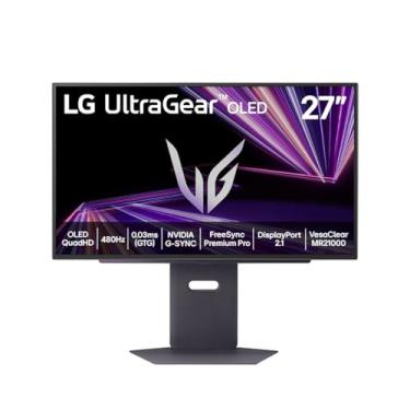 Imagem de Monitor Gamer LG UltraGear™ - Tela OLED 27", QHD, HDR400, 480 Hz, 0.03ms (GtG), NVIDIA G-SYNC, AMD FreeSync™ Premium – 27GX790A-B