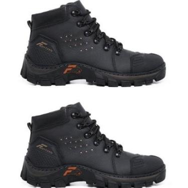 Imagem de Kit 2 Tênis Cano Alto Masculino Coturno Adventure Bico Pvc Solado Tratorado-Masculino