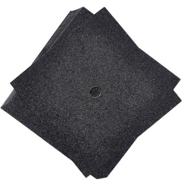 Imagem de GORGECRAFT 10 peças de cartolina preta com glitter, 24 x 24 cm, autoadesivo, papel de construção premium, bonés de graduação, decorações para bonés de graduação, chapéu, borlas, artigos de scrapbook
