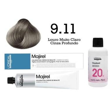 Imagem de Coloração Majirel 9.11 Louro Muito Claro Cinza Profundo + Emulsão Oxi 