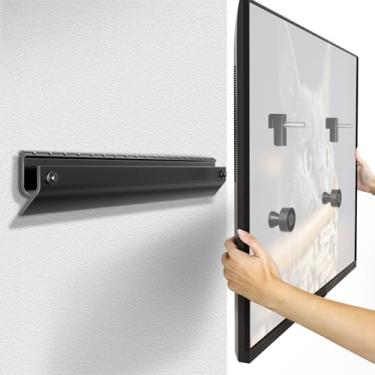 Imagem de Auoace Suporte de TV de drywall sem parafusos para televisão de 32 a 75 polegadas, suporte de parede para TV sem furadeira, suporta 68 kg, suporte de TV de parede plana, VESA máximo 600 x 400 mm, sem