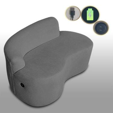 Imagem de Sofá Orgânico Com Entrada USB Curvo 2 Lugares Feijão Forma Orgânica Bo