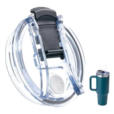 Imagem de Bluwing Tampa de copo de substituição de 1,134 g para copo Stanley Quencher 1,134 g, tampa de substituição reutilizável de 1,134 g para copo Stanley (preto 1 pacote)