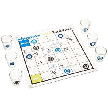 Imagem de Crystal Clear Conjunto de jogo de bar Shot Glass Shoots and Ladders
