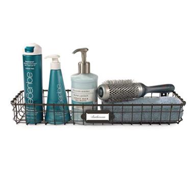 Imagem de Spectrum Diversified - Bandeja de Montagem Vintage, Prateleira Fina de Armazenamento com Etiqueta Personalizável, Decoração Rústica de Fazenda