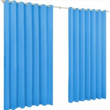 Imagem de Cortina Para Sala Ou Quarto 3,00x2,50 metros(AZUL TURQUESA)