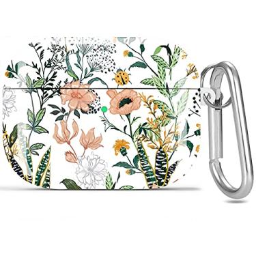 Imagem de Olytop Capa para Airpods Pro 2ª/1ª geração floral 2019/2022/2023, linda joaninha Air pod Pros capa protetora impressa pele feminina menina para Apple iPod Pro 2/1 geração capa com chaveiro - flor
