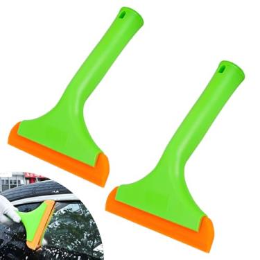 Imagem de Wuyaoyao 2 peças de rodo de silicone, rodo pequeno para carro, mini rodos de janela automotivos, rodos de chuveiro, ferramenta de limpeza de limpador de água para para-brisas de carro, janela, espelho