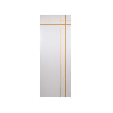 Imagem de Folha De Porta Madeira Decorada 210x60cm Espessura 3,5cm Mantiqueira Mgm Branco