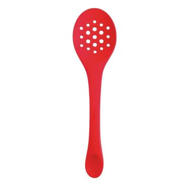 Imagem de Colher Vazada 2 Em 1 Multiuso Vermelho Cozinha Luxo Chef'n