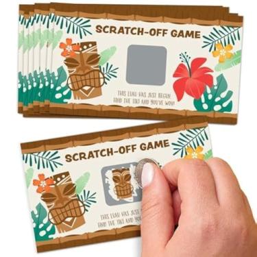 Imagem de Big Dot of Happiness Tropical Luau - Hawaiian Beach Party Game Scratch Off Cards - 22 Count