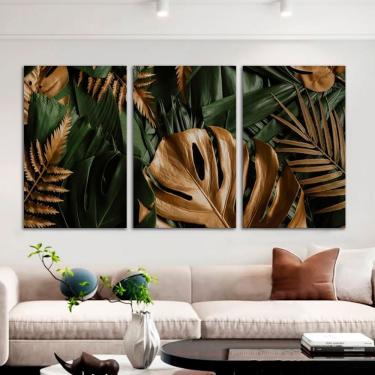 Imagem de Kit Com 3 Quadros Decorativos 60x40 Cm Costela De Adão