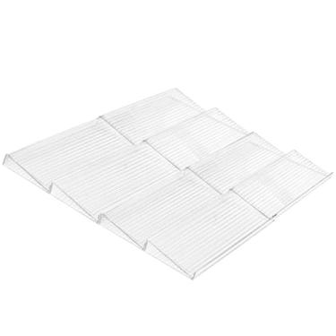 Imagem de Socpuro Organizador de gaveta de especiarias, 4 camadas - pacote com 8 organizadores de temperos de acrílico transparente, bandeja expansível de 28 a 55 cm para cozinha para bancada de gaveta