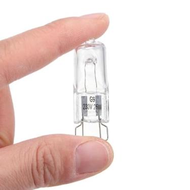Imagem de Lâmpadas de halogêneo G9 pacote com 5 - 20W/40W/60W 220-240V branco quente regulável 2800K - Base de pino duplo JC para lustres e iluminação de armário 25W 230V 10 peças