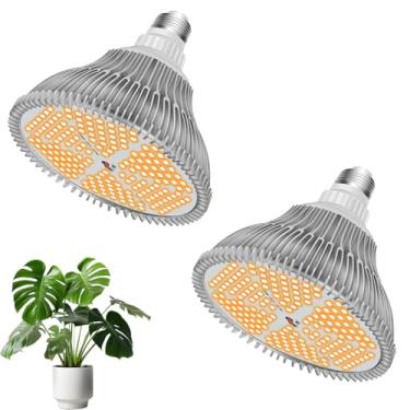 Imagem de AEZOO Lâmpada Led Para Cultivo, Espectro Completo, 180 Lâmpadas Plantas De Interior, Base E26/E27, Plantas, Flores, Sementes Hidropônicas, Estufa Orgânica Pacote Com 2