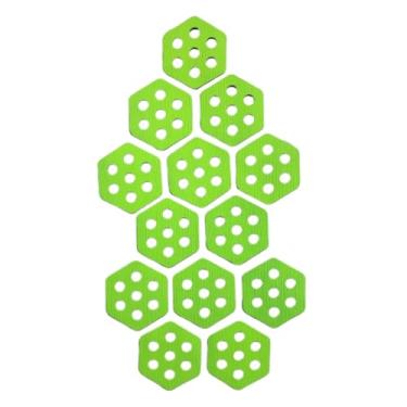 Imagem de Colaxi 12x Almofadas de tração para prancha de surfe, antiderrapantes, profissionais, para deck, para pranchas de surfe, shortboards, kiteboards e skimboards, Verde