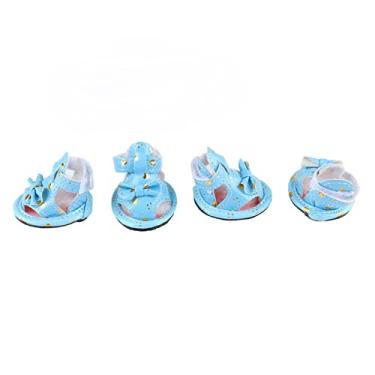 Imagem de ZJchao Botas de Cachorro, 4pcs Botas de Verão de Cachorro Respirável para Pavimentos Quentes de Borracha Ajustáveis ​​Sandálias de Cães de Sapatos de Estimação para Cães Pequenos Médios Grandes (3#)