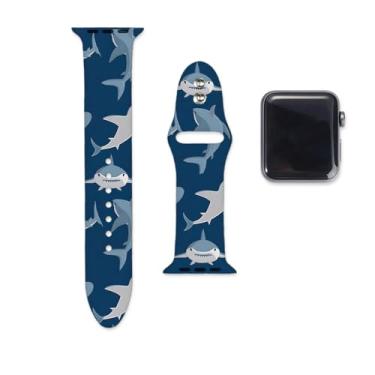 Imagem de SEized Pulseira esportiva branca de silicone macio compatível com Apple Watch séries 9, 8, 7, 6, SE, 5, 4, 3, 2 e 1, ultra