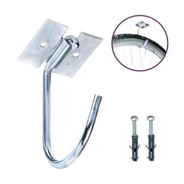 Imagem de Gancho Suporte Multiuso Pendure Bicicleta Teto e Parede Em Aço Zincado