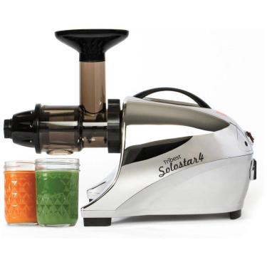 Imagem de Espremedor de Frutas de Mastigação Lenta Horizontal de Prensa a Frio, 150W, Tribest Solostar SS4250B, Prata