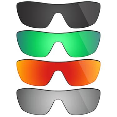 Imagem de Fiskr Lentes de reposição anti-água salgada para óculos de sol Oakley Batwolf, pacote com 4 pares