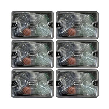 Imagem de 6 Lanterna Lateral Caminhão Carreta Bau Tijolinho Gf0.115