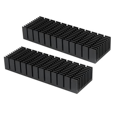Imagem de Kit de Dissipador de Calor de Alumínio, 2 Unidades Kit de Dissipador de Calor PowerSlotted de Alumínio 120x40x20mm Excelente Dissipação de Calor, Placas de Prototipagem