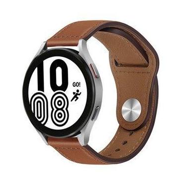 Imagem de Pulseira Marrom de Couro 20mm Compativel Smartwatch Watch3 41/45mmActi