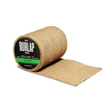 Imagem de VViViD Rolo de tecido de serapilheira (15 cm x 10,7 m) juta natural para artesanato DIY, decorações de casamento, embrulho de presente e detalhes em casa