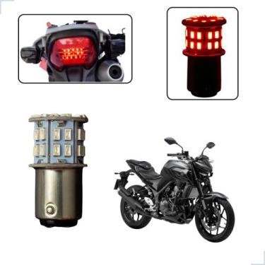 Imagem de Lâmpada Led Freio 2 Polo 1157 50 Leds Moto MT 03