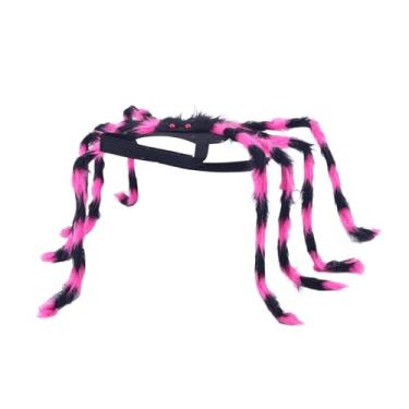 Imagem de Baoblaze Fantasia de cachorro e gato para Halloween, decoração de Halloween, alça ajustável, leve, suprimentos para festa, vestuário respirável, roupas para, Rosa Grande