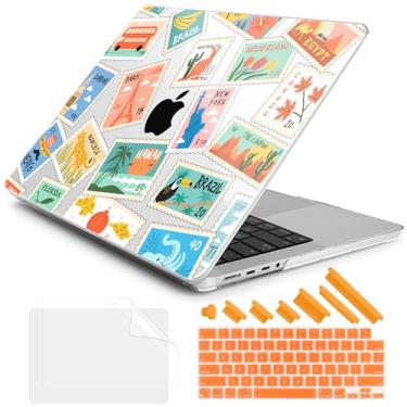 Imagem de DONGKE Capa para MacBook Pro M4 de 16 polegadas 2024 2023 2021 A3403 A3186 M3 A2991 M2 A2780 M1 A2485 Pro/Max Chip, capa rígida de plástico e capa de teclado para Mac Pro 16 com Touch ID, carimbos de