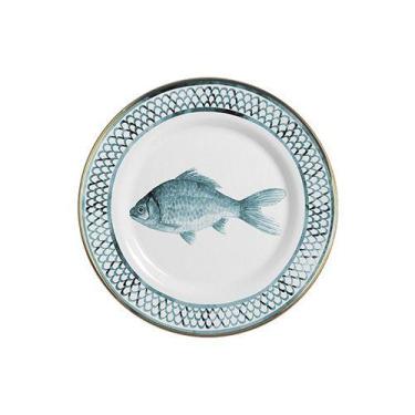 Imagem de Conjunto com 6 Pratos de Sobremesa Riviera Peixe Ø21cm - Alleanza Cerâ