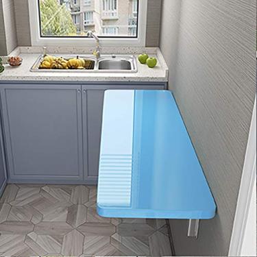 Imagem de Mesa dobrável montada na parede, para escritório, cozinha, sala de jantar, banheiro ou varanda, mesa de computador portátil resistente