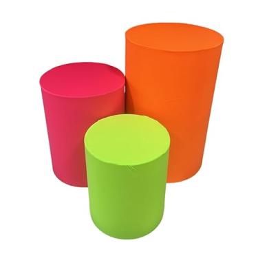 Imagem de kit Capa Trio de Cilindro Decoração Festa Veste Facil - multicolorido - ESCOLHA COMO QUISER Organização de Decoração para Festas(LARANJA NEON/ROSA NEON/LIMA)