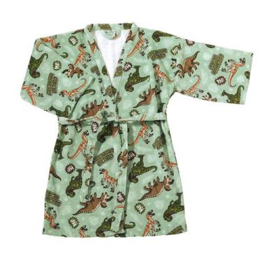 Imagem de Roupão Infantil Döhler Dino Felpudo com Manga, P