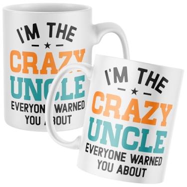 Imagem de Printbox Originals Caneca Uncle Mug, 10 Designs Funny Novelty Uncle Coffee Mug, Presentes para Tio Aniversário Copo de Natal (Crazy Uncle)