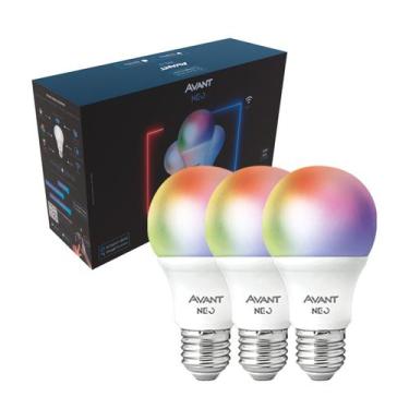 Imagem de Kit 3 Lampada Led Pera Smart Inteligente 10w RGB Colorido E27 110v/220