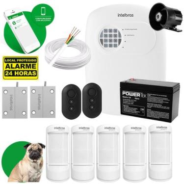 Imagem de Kit Alarme ANM 24 NET Residencial e Comercial Intelbras Via App Com Se