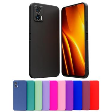 Imagem de Capa Case Celular Compatível Motorola Moto EDGE 30 NEO Silicone Macio Interior Veludo Proteção De Câmera (ROSA AREIA)