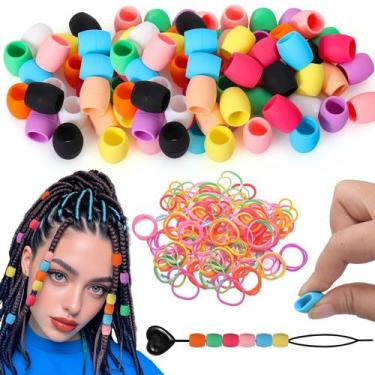 Imagem de Grânulos de cabelo de silicone AIERSA para crianças e meninas, tranças