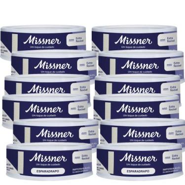 Imagem de Esparadrapo Impermeável Branco 1,2 cm x 4,5 m (MISSNER) - Kit com 12 U