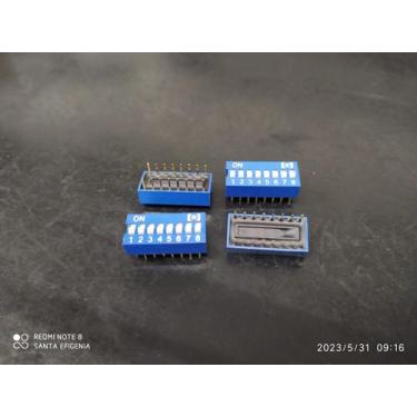 Imagem de 5x Chave Dip Switch 8 Vias 180 Az