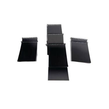 Imagem de Kit 50 Cadernetas de Anotações 10x7cm  Capa Preta, Espiral, 50 Folhas 