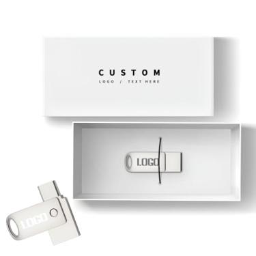 Imagem de Pen drive OTG de metal personalizado com opções de embalagem personalizada - Logotipo personalizado USB-C e USB-A Unidade de polegar de porta dupla para presentes de negócios, eventos, estudantes